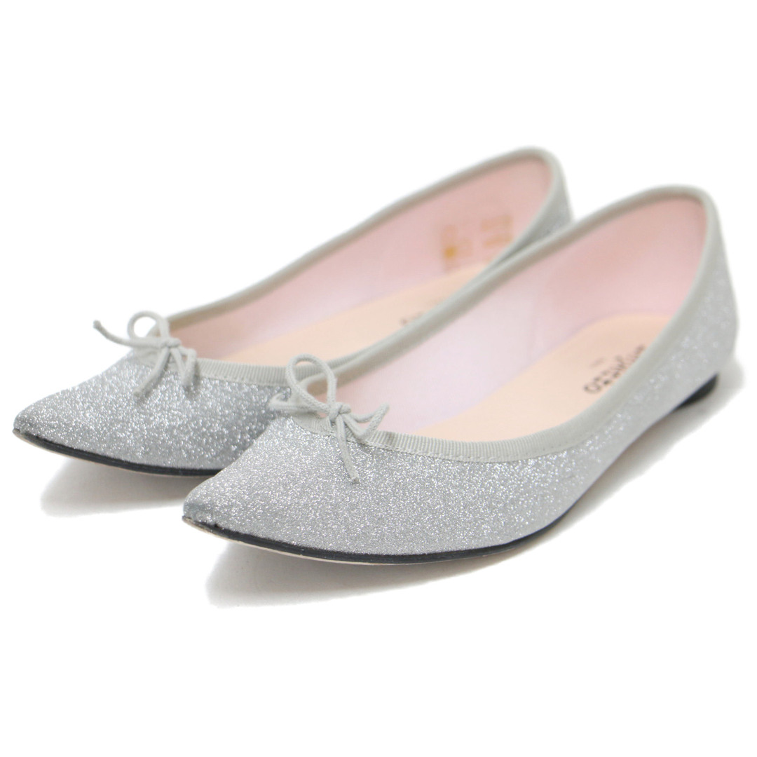 【未使用】Repetto フラットパンプス zizi シルバー レース37