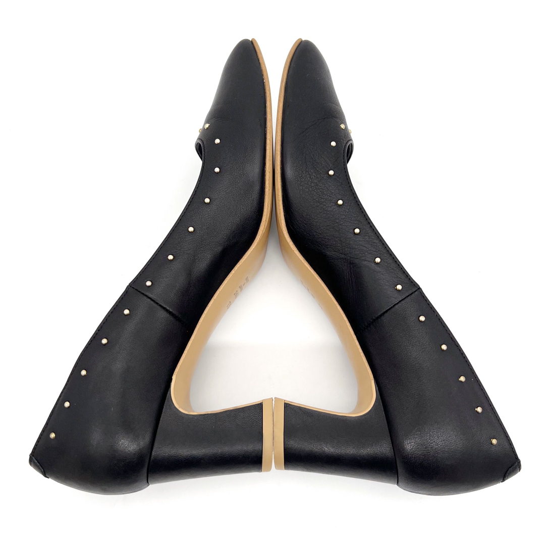 DIANA(ダイアナ)の✨美品✨ ダイアナ 24.5cm パンプス ブラック スタッズ レザー 黒 本革 レディースの靴/シューズ(ハイヒール/パンプス)の商品写真