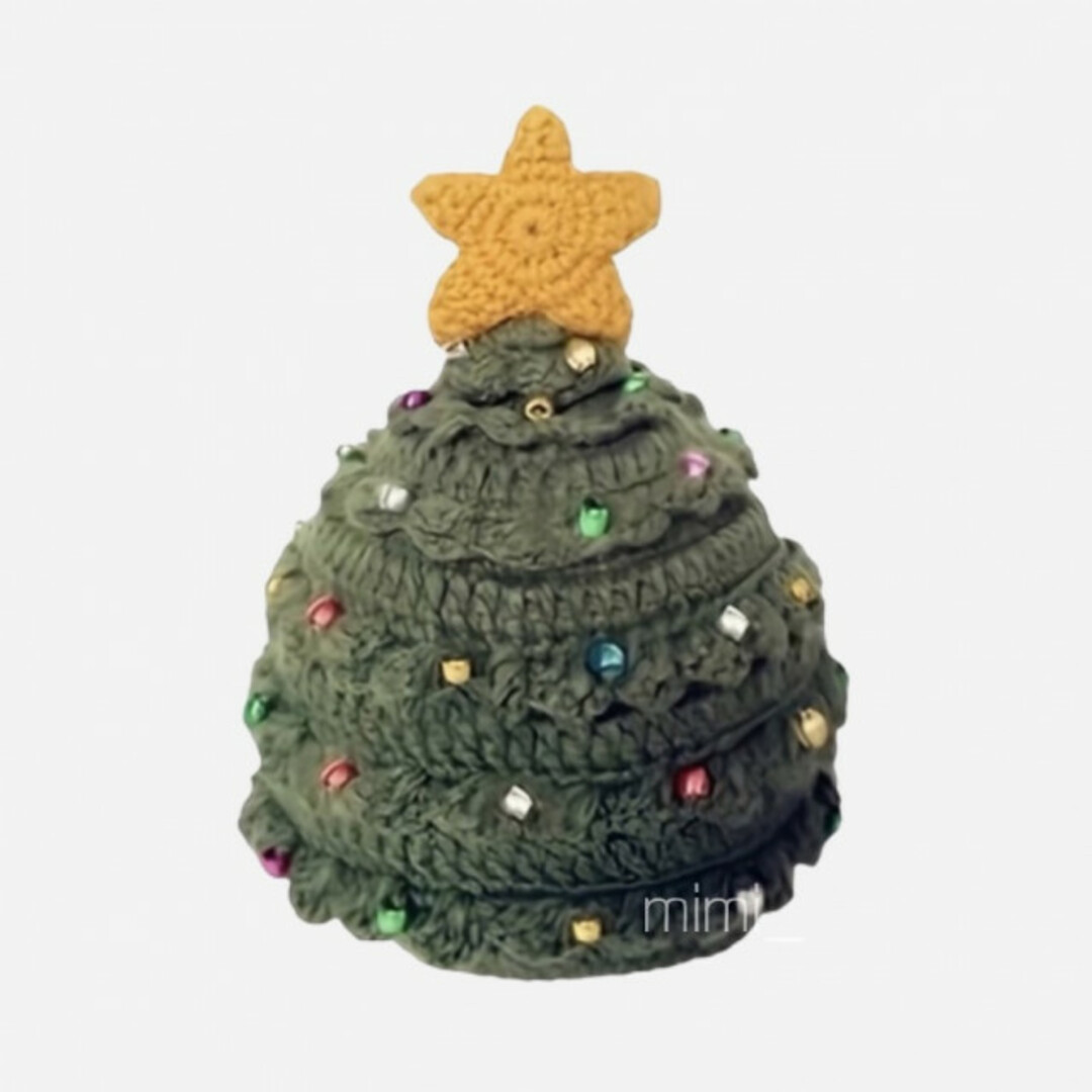 子供 クリスマスツリー ニット帽 帽子 緑 キッズ 赤ちゃん 小物 星 美品 キッズ/ベビー/マタニティのこども用ファッション小物(帽子)の商品写真