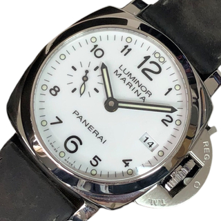 パネライ(PANERAI)の　パネライ PANERAI ルミノールマリーナ　1950　3デイズ　オートマチック PAM00523 ホワイト ステンレススチール メンズ 腕時計(その他)
