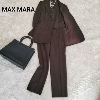 極美品♡シルク100％♡Max Mara デザイン プリーツ セットアップ