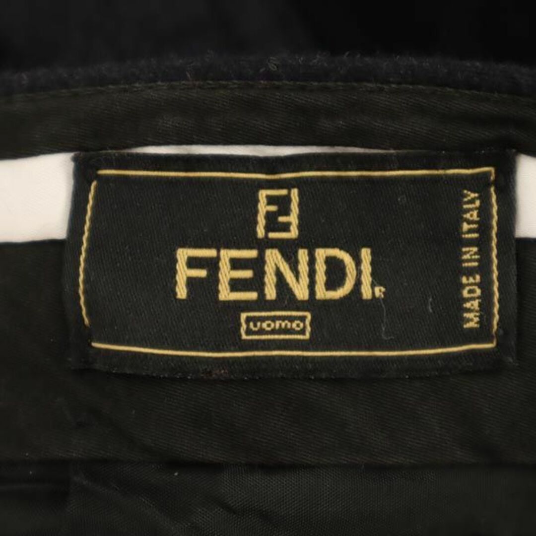 FENDI(フェンディ)のフェンディ イタリア製 ウールブレンド スラックスパンツ ネイビー FENDI メンズ 【中古】  【231124】 メンズのパンツ(スラックス)の商品写真