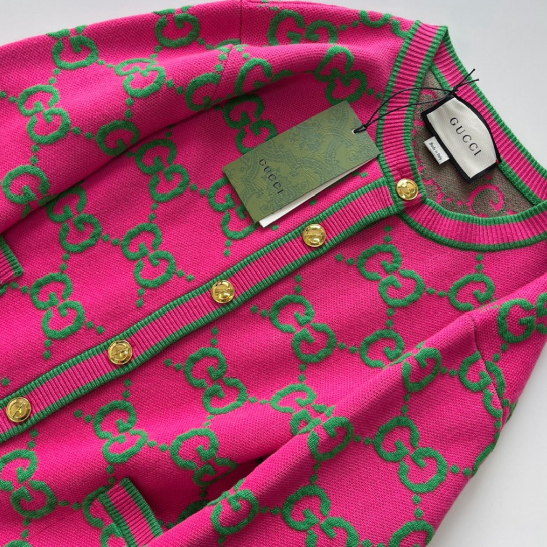 Gucci - ☆GUCCI☆美品☆(グッチ)ピンクGGカーディガンの通販 by kuk