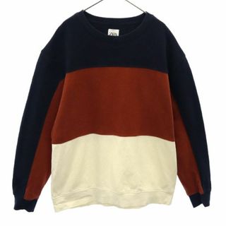 ザラ(ZARA)のザラ 切替 長袖 スウェット トレーナー XL ZARA メンズ 古着 【231124】(スウェット)