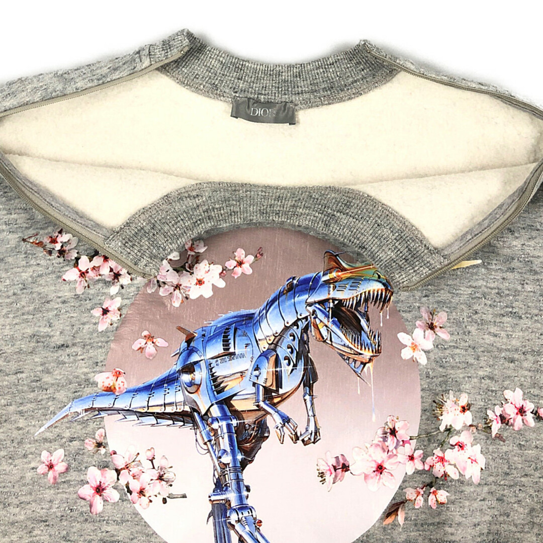 DIOR ディオール 品番 933J635 B 0555 空山基 T-REX 恐竜 ロゴスウェット グレー サイズ M 正規品 / 32686