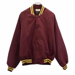 アーバンスポーツウェア 90s USA製 オールド スタジャン L えんじ Auburn Sportswear メンズ 古着 【231124】(スタジャン)