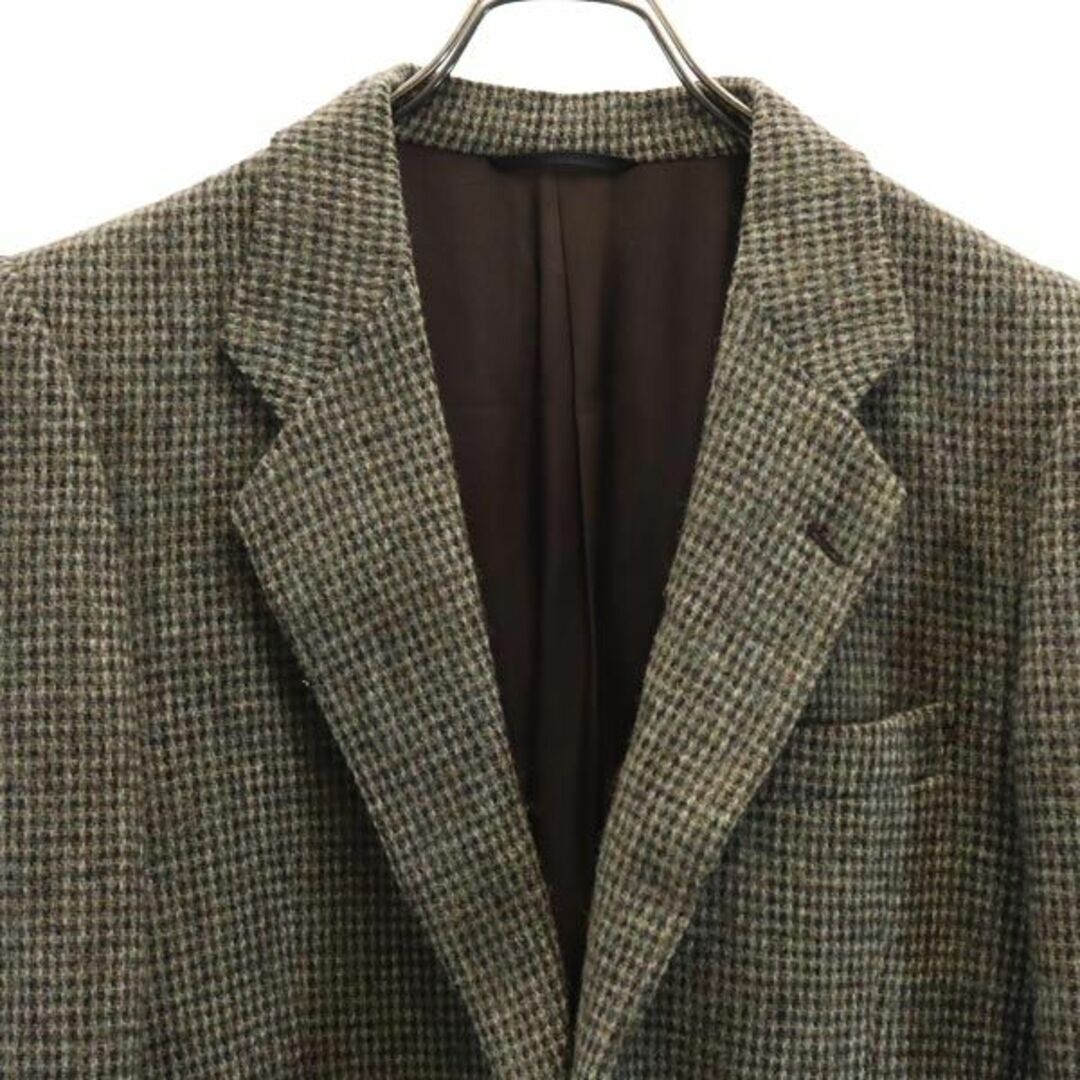 ハリスツイード 60s 70s バーウィック ヴィンテージ テーラードジャケット グリーン系 HARRIS TWEED Berwick メンズ 古着  【231124】