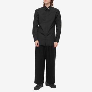 ジバンシィ(GIVENCHY)の極美品GIVENCHYRICCARDOTISCIシルバーカフスドレスシャツ３７(シャツ)