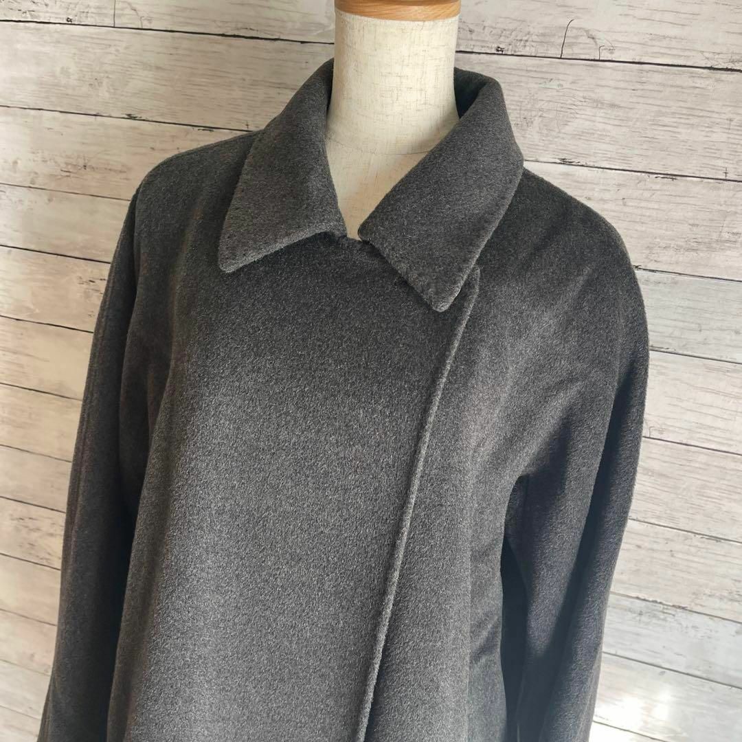 美品　MAX MARA　最高級白タグ　ポンチョ風ロングコート　グレー　40