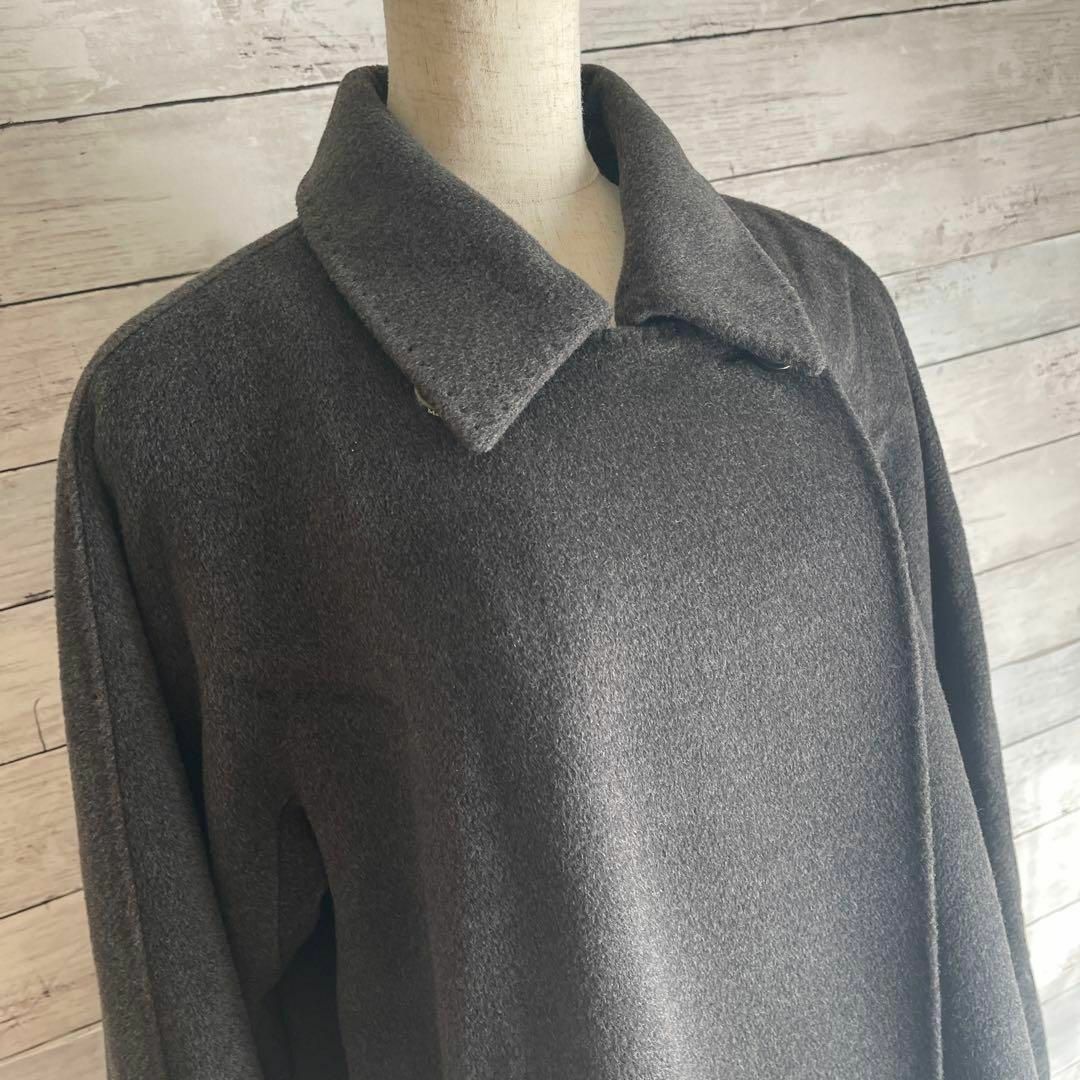 美品　MAX MARA　最高級白タグ　ポンチョ風ロングコート　グレー　40