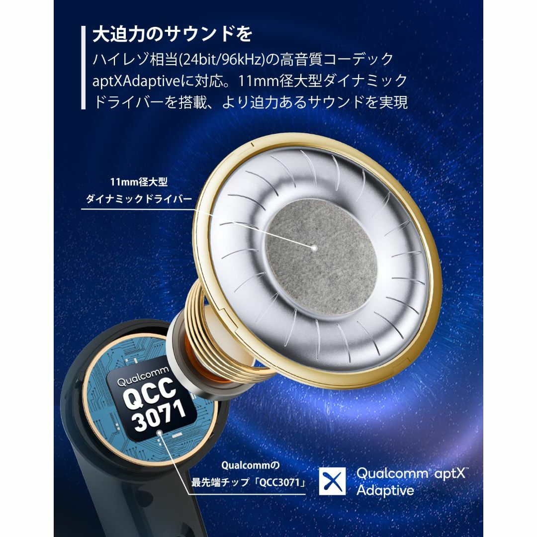 【VGP 2023金賞】EarFun Air Pro 3 ANC搭載完全ワイヤレ スマホ/家電/カメラのオーディオ機器(ヘッドフォン/イヤフォン)の商品写真