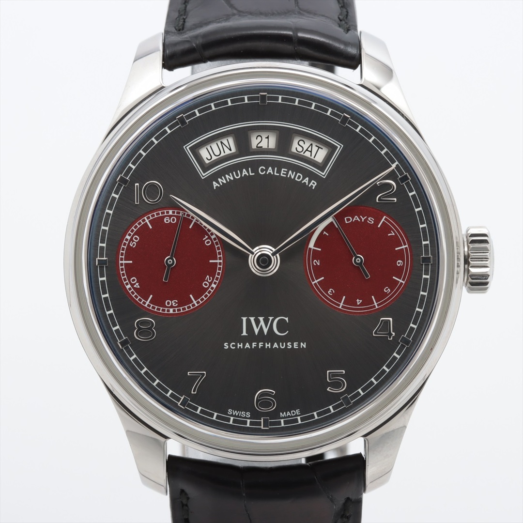 IWC(インターナショナルウォッチカンパニー)のIWC ポルトギーゼ アニュアルカレンダー SS×革   メンズ 腕時計 メンズの時計(腕時計(アナログ))の商品写真