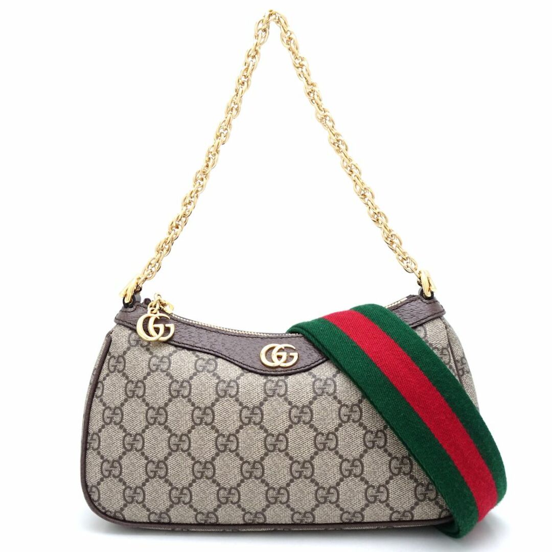 GUCCI グッチ スモールハンドバッグ 735132 2Wayバッグ オフィディア GGスプリームキャンバスxレザー ベージュ  エボニー/350799【中古】