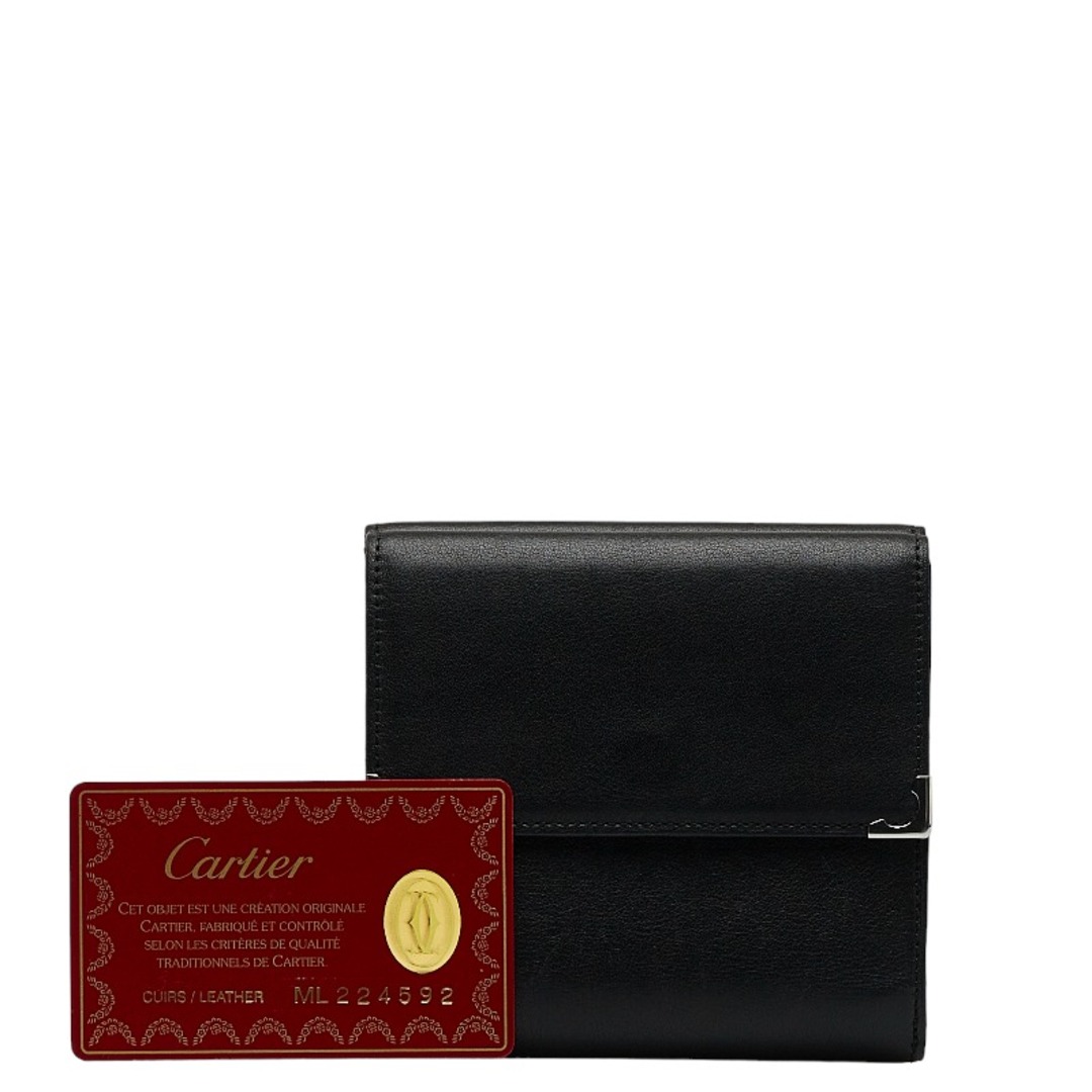 Cartier - 美品 カルティエ マストライン 二つ折り財布 レザー メンズ