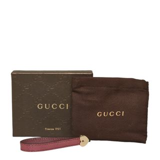 グッチ(Gucci)の美品 グッチ グッチシマ ハート ストラップ チャーム 282562 パテントレザー レディース GUCCI 【1-0127118】(ストラップ/イヤホンジャック)