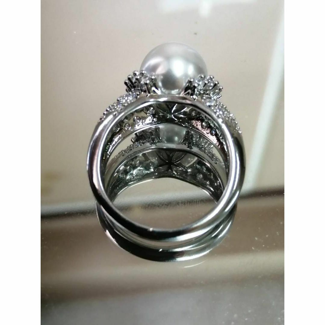 【SALE】リング レディース アクセサリー シルバー ホワイト 指輪 22号 レディースのアクセサリー(リング(指輪))の商品写真