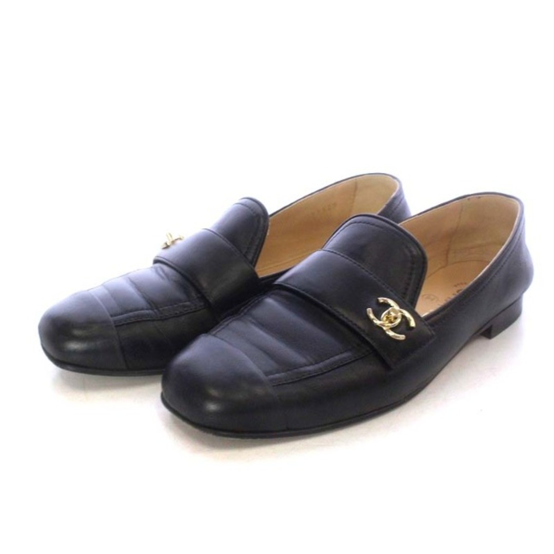 CHANEL - シャネル 21P G37320 ローファー ココマーク 37C 黒の通販 by