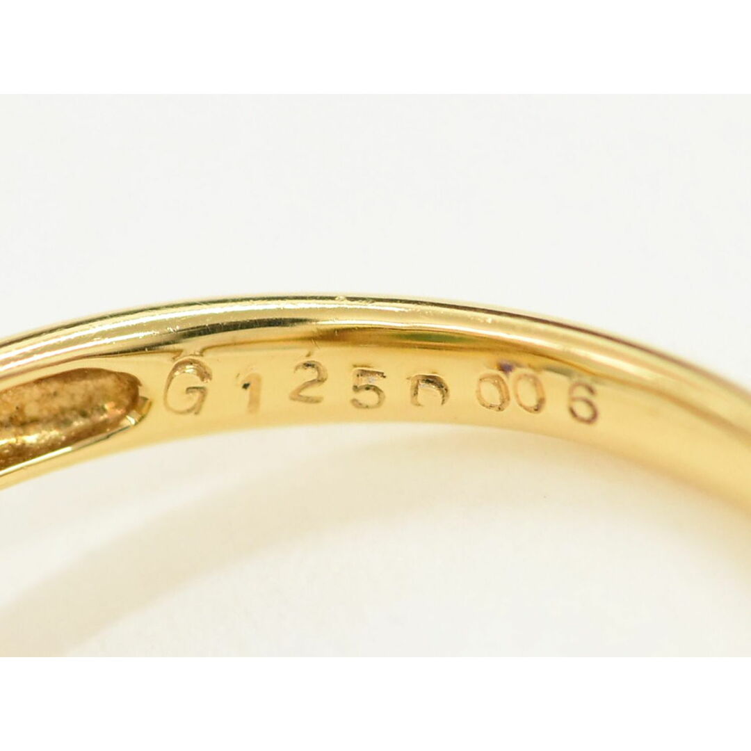 本物 グリーントルマリン 1.25ct ダイヤモンド 0.06ct K18 YG リング 指輪 12号 イエローゴールド グリーン アクセサリー ジュエリー 中古 レディースのアクセサリー(リング(指輪))の商品写真
