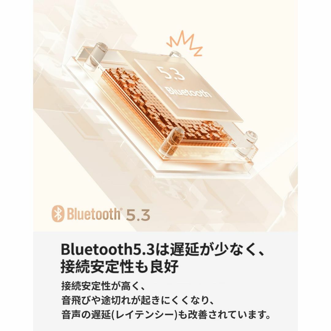 【VGP 2024 金賞】 SOUNDPEATS Clear ワイヤレスイヤホン スマホ/家電/カメラのオーディオ機器(ヘッドフォン/イヤフォン)の商品写真