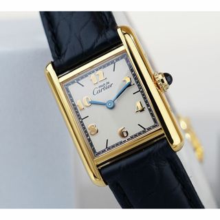 カルティエ(Cartier)の美品 カルティエ マスト タンク ゴールドアラビア SM Cartier(腕時計)