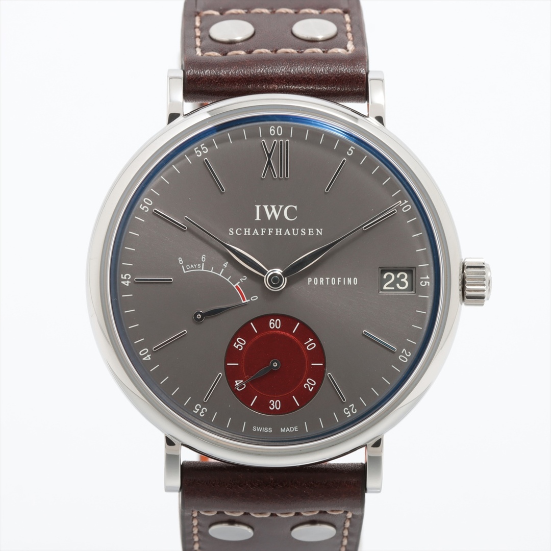 IWC(インターナショナルウォッチカンパニー)のIWC ポートフィノ ハンドワインド 8デイズ SS×革   メンズ 腕時 メンズの時計(腕時計(アナログ))の商品写真