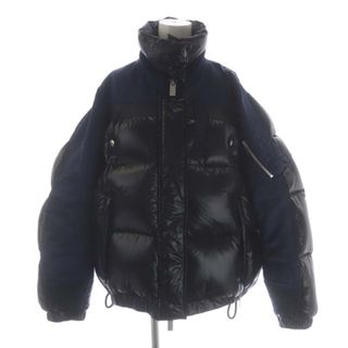 サカイ(sacai)のサカイ ナイロン ダウンジャケット ジップアップ アウター 1 濃紺 紺(ダウンジャケット)