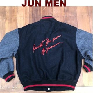 JUNMEN - 80s~90s  JUN MEN バック刺繍　日本製　M ウール　スタジャン