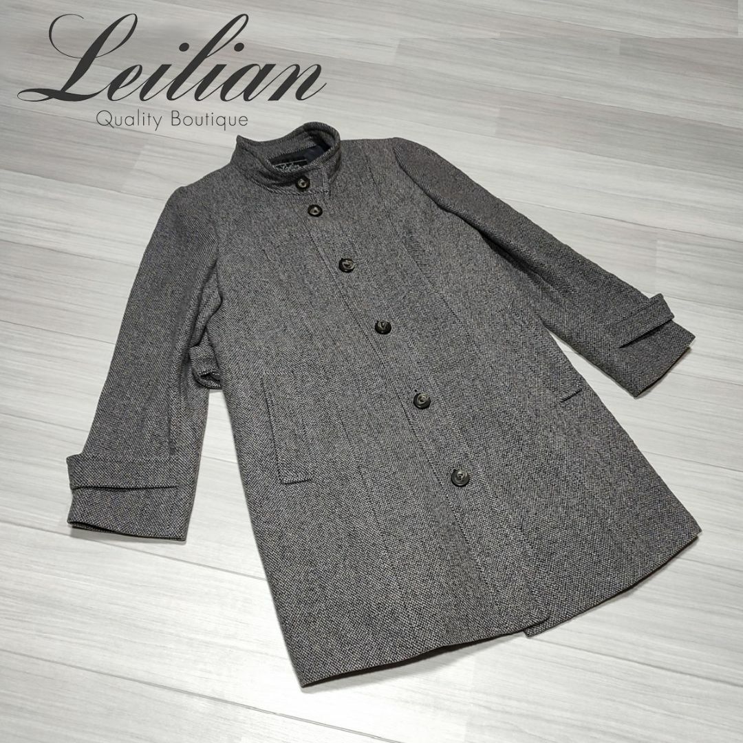 [美品] レリアン Leilian ロングコート 11号約50cm袖丈