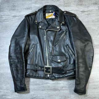 希少　shott  ショット　キルティング　黒レザー　ライダース　黒　ジャケット