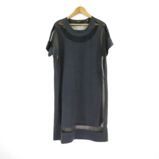 マックスマーラ(Max Mara)の美品 maxmaraWEEKEND マックスマーラ シャツワンピース 1点 S 綿他 半袖 シースルー レディース AO1344A36 (ミニワンピース)