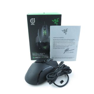 レイザー(LAZER)の美品 RAZER レイザー BASILISK V2 RZ01-03160100 有線 ゲーミングマウス 1点 FPS eスポーツ PC周辺機器 兼用 HY720C (PC周辺機器)