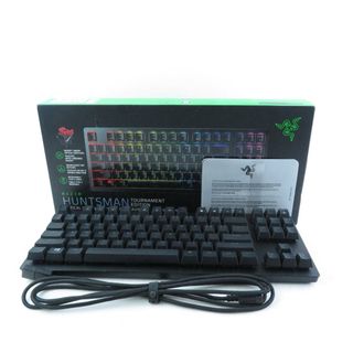 レイザー(LAZER)の美品 RAZER レイザー HUNTSMAN TOURNAMENT EDITION RZ03-03080200 ゲーミングキーボード 1点 FPS eスポーツ PC周辺機器 MIDORI 赤軸 兼用 HY727C (PC周辺機器)