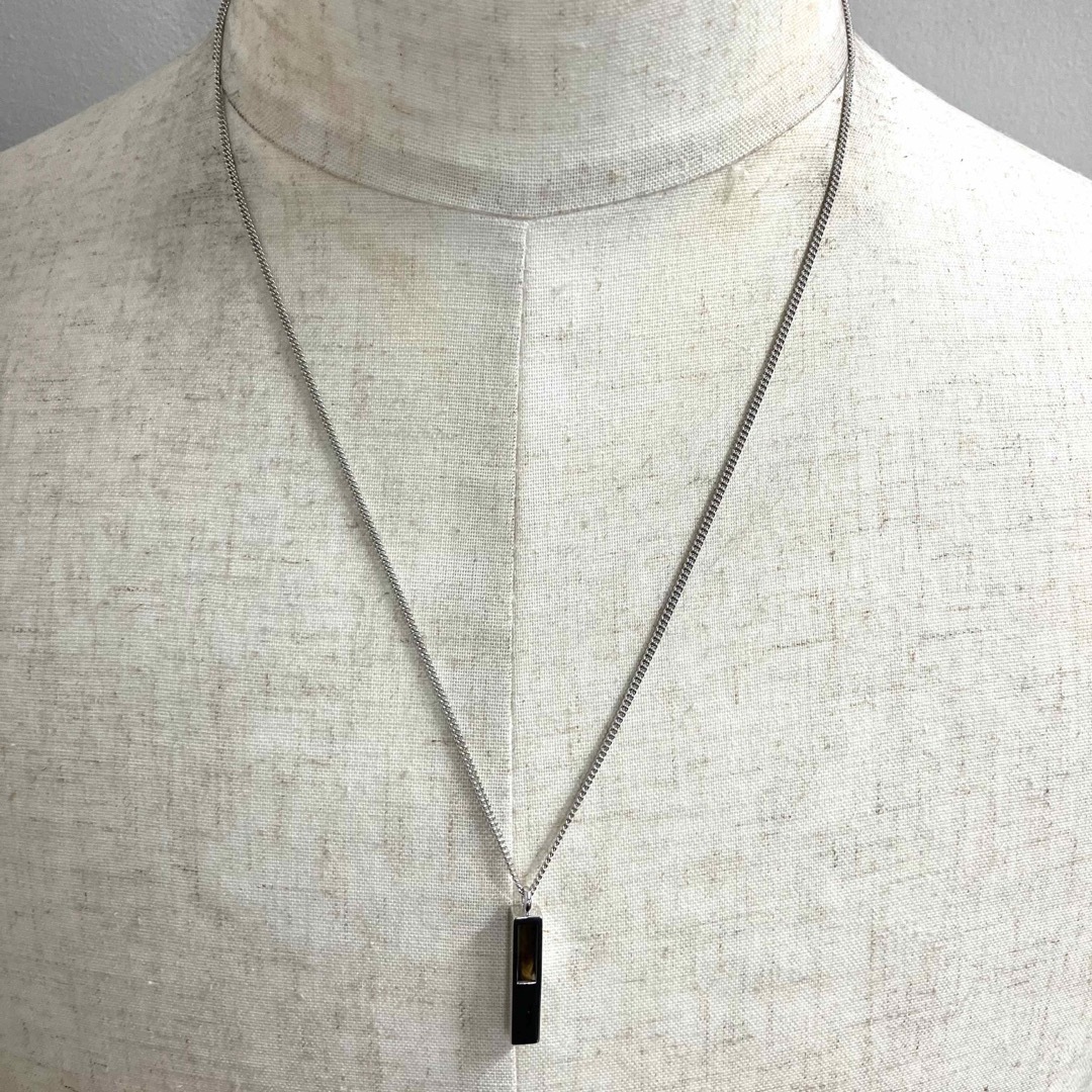 新品 TOMWOOD CubePendant TigerEye Necklaceアクセサリー