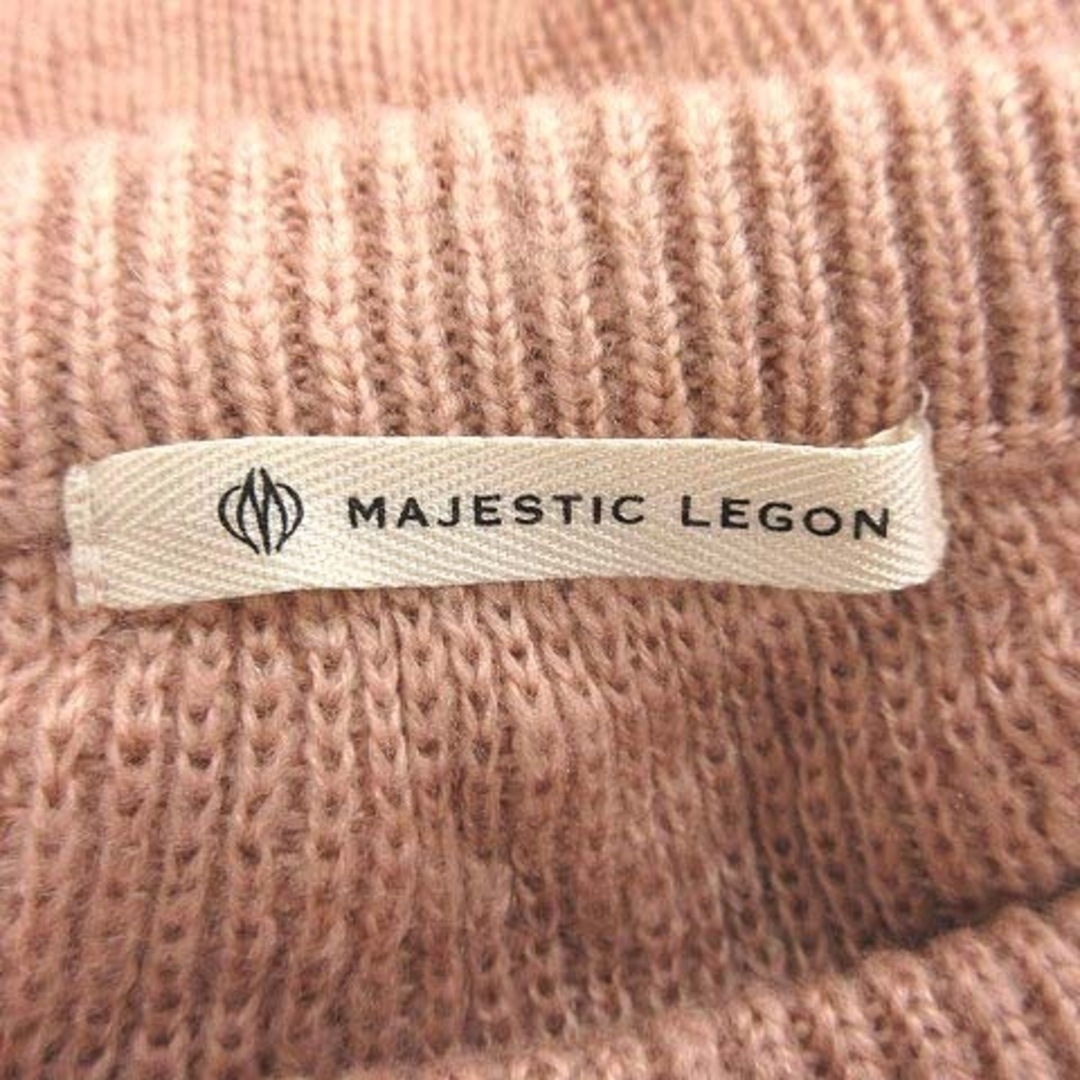 MAJESTIC LEGON(マジェスティックレゴン)のマジェスティックレゴン リブニット セーター 長袖 F ピンクベージュ /CT レディースのトップス(ニット/セーター)の商品写真