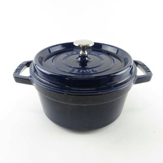 ストウブ(STAUB)のSTAUB ストウブ ピコココットラウンド 両手鍋 1点 鋳物ホーロー 20cm 2.2L グランブルー 青 料理 調理器具 SU4636Z (鍋/フライパン)