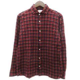 マッキントッシュフィロソフィー(MACKINTOSH PHILOSOPHY)のマッキントッシュフィロソフィー シャツ 長袖 チェック 赤 38 M位 ■SM1(シャツ)