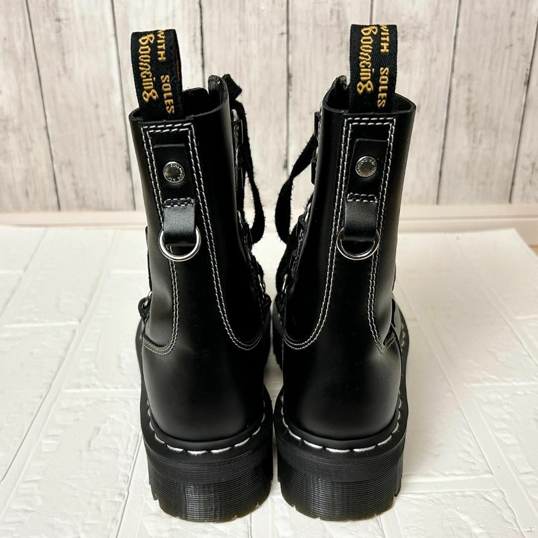 Dr.Martens(ドクターマーチン)の【良品】ドクターマーチン　JADON XL レースリングブーツ UK5　ブラック レディースの靴/シューズ(ブーツ)の商品写真