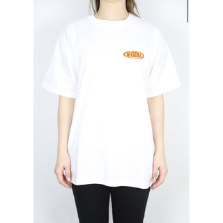 エックスガール(X-girl)のX-girl CHUBBY OVAL LOGO Tシャツ ホワイト(Tシャツ(半袖/袖なし))