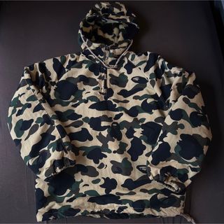 蓄光 A BATHING APE ベイプ ロゴ カモフラ プルオーバー パーカー