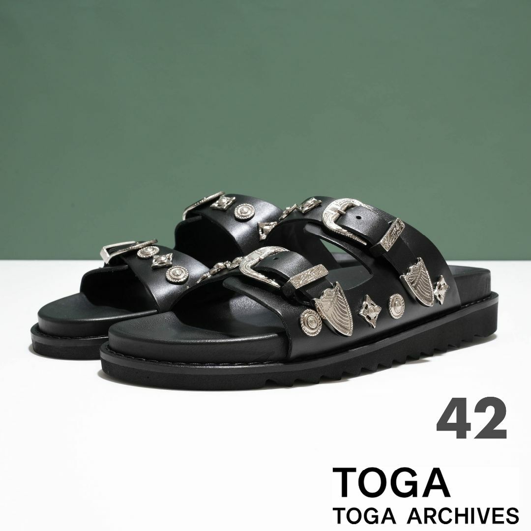 42と41新品 TOGA VIRILIS BUCKLE SANDALS