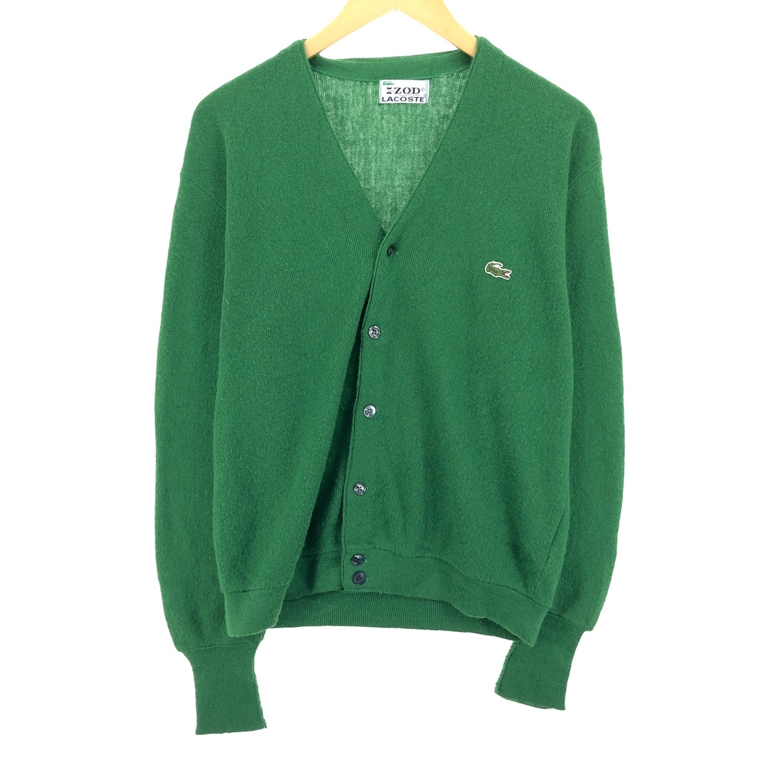 70年代 ラコステ LACOSTE IZOD ニットカーディガン メンズM ヴィンテージ /eaa39504762cm身幅