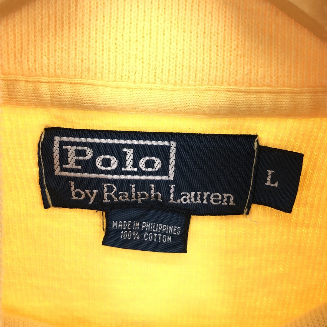 Ralph Lauren(ラルフローレン)の古着 ラルフローレン Ralph Lauren POLO by Ralph Lauren コットンニットハーフジップセーター メンズL /eaa395673 メンズのトップス(ニット/セーター)の商品写真