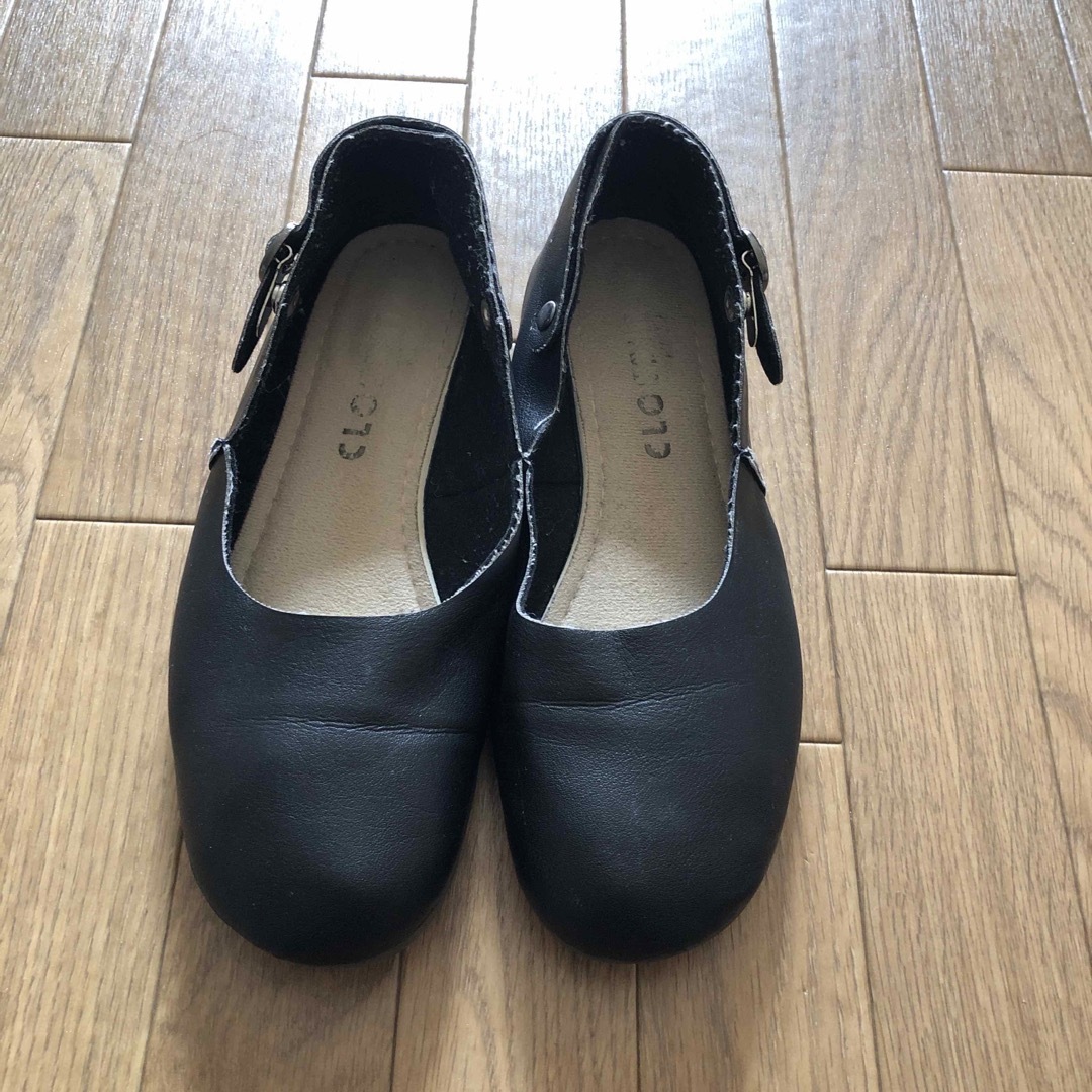 しまむら(シマムラ)のローヒール 黒 日本製M CLOSSHI レディースの靴/シューズ(ハイヒール/パンプス)の商品写真