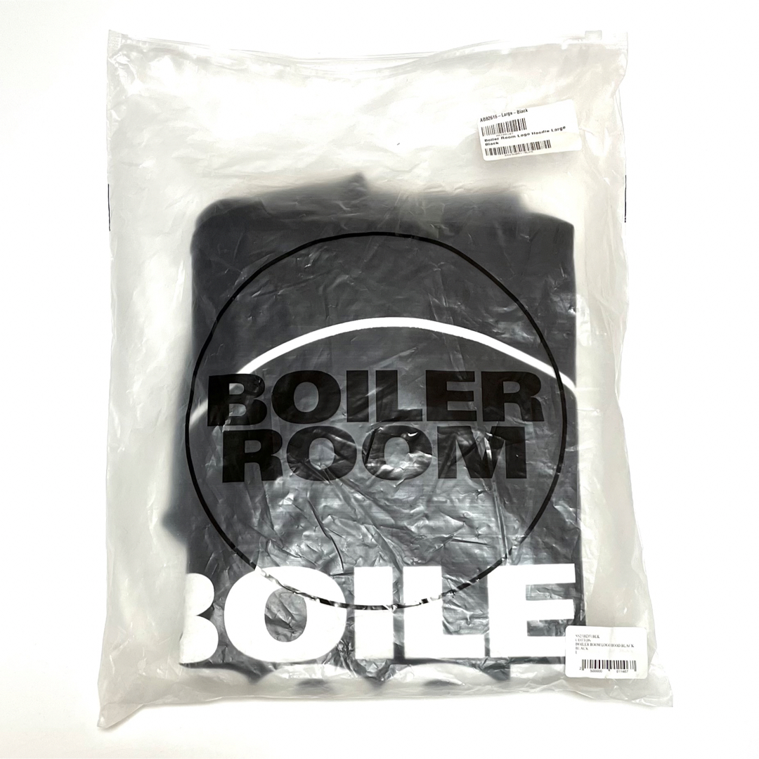 新品未使用 BOILER ROOM LOGO HOODIE BLACK L