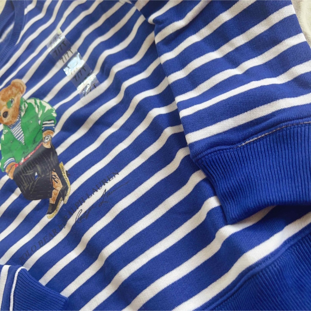 ラルフローレン　ポロベアトレーナー新品　男の子120長袖服　裏起毛　ブルー　新品Tシャツ/カットソー