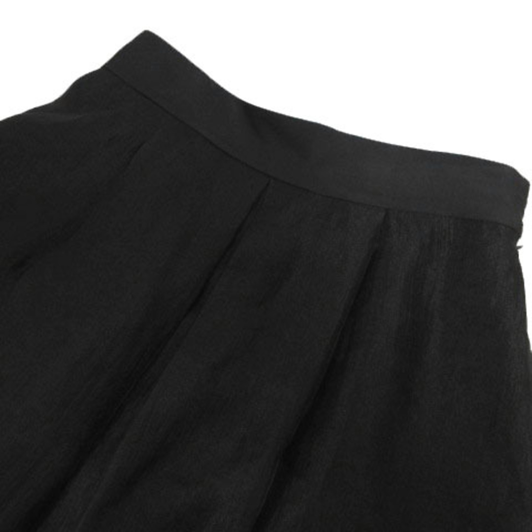 LAUTREAMONT(ロートレアモン)のロートレアモン スカート ミディ丈 切替え シャイニー 光沢 日本製 黒 40 レディースのスカート(ひざ丈スカート)の商品写真