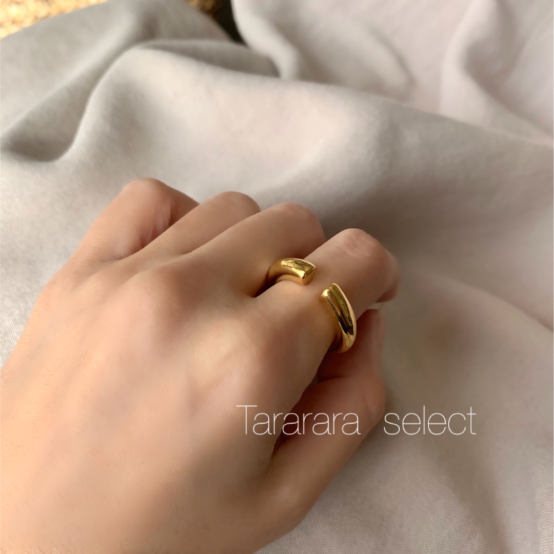 ●stainless TopオープンRing●金属アレルギー対応 レディースのアクセサリー(リング(指輪))の商品写真