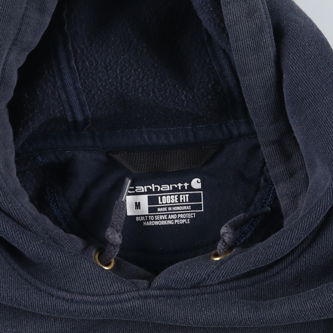 carhartt(カーハート)の古着 カーハート Carhartt Loose Fit 袖プリント スウェットプルオーバーパーカー メンズM /eaa394583 メンズのトップス(スウェット)の商品写真