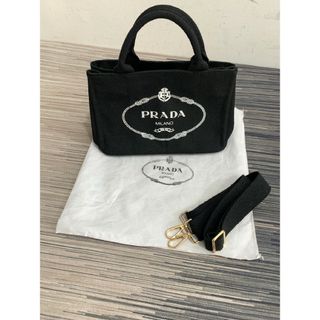 プラダ PRADA ラフィア ウッドビーズ 1BG425 カバン ハンドバッグ トートバッグ ラフィア ブラック×ピンク×ホワイト 美品