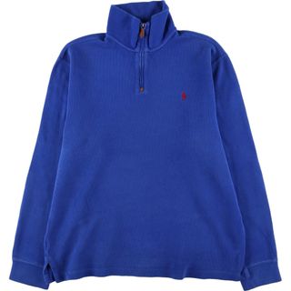 ラルフローレン(Ralph Lauren)の古着 ラルフローレン Ralph Lauren POLO by Ralph Lauren コットンニットハーフジップセーター メンズL /eaa394566(ニット/セーター)